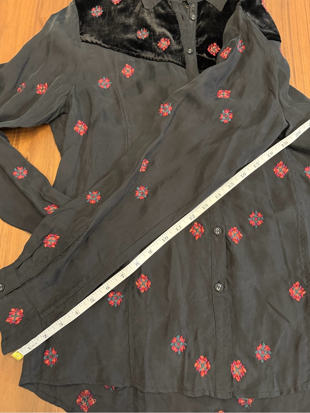 Johnny Was - Western Embroidered Button-Down Shirt with Velvet Yoke - Picture 12 of 15